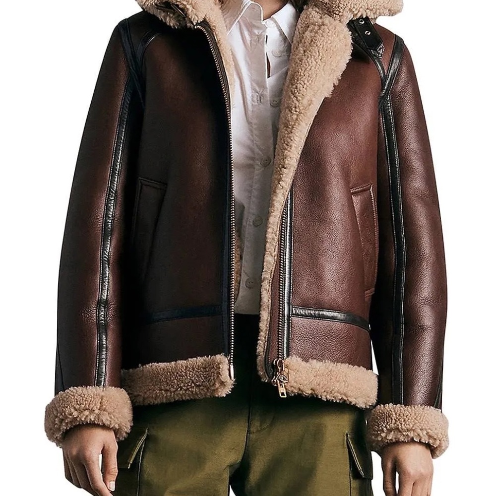 RAG & BONE
Brown Stella Leather Shearling Jacket